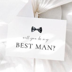 Minimalist Best Man Proposal Card