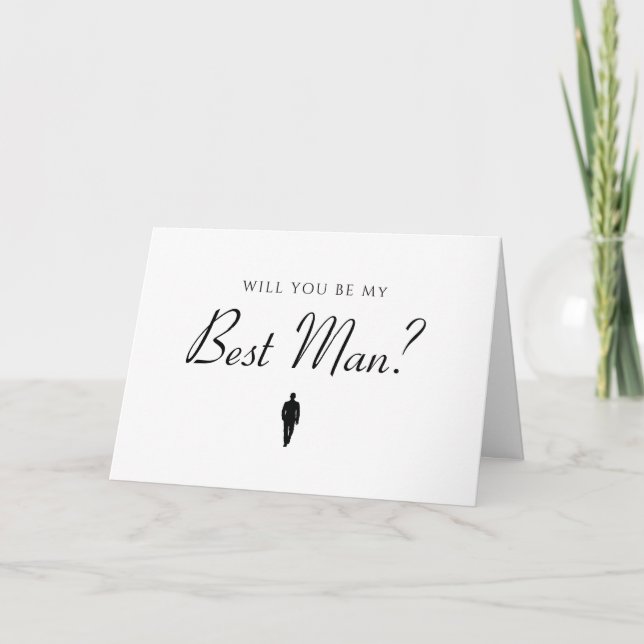 Minimalist Best Man? Wedding Card (Front)