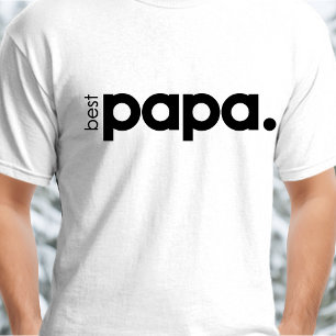 Minimalist "Best Papa" Basic Men's T-Shirt