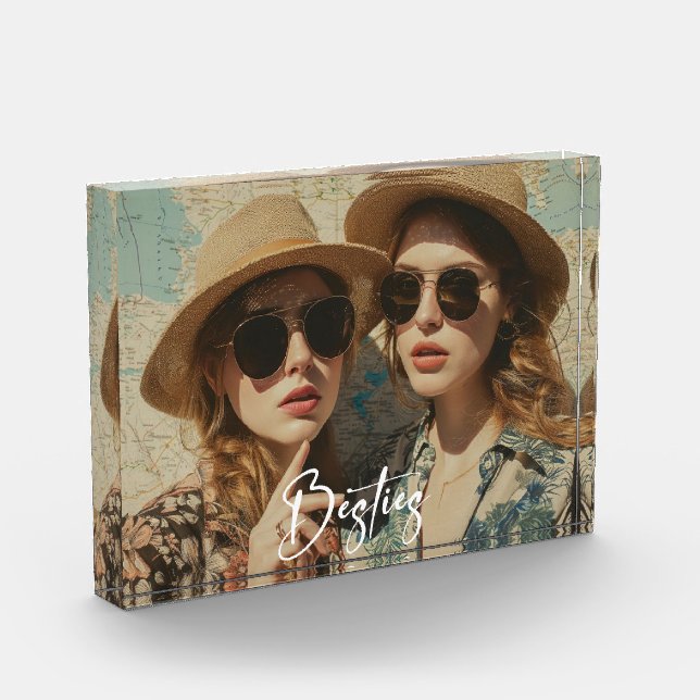 Minimalist Besties Friendship One Photo Block (Left)