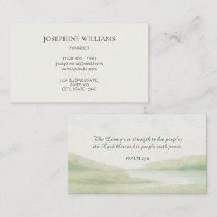 Minimalist Bible Verse Psalm 29:11 - Christian Business Card