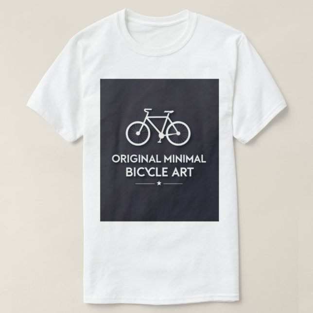 Minimalist Bicycle Art T-Shirt (Design Front)