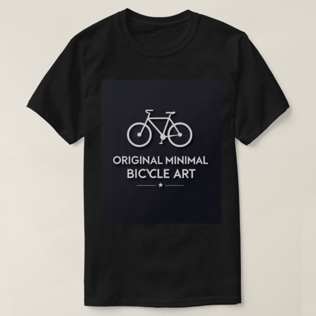 Minimalist Bicycle Art T-Shirt (Design Front)