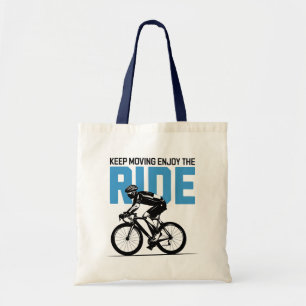 Minimalist Bicycle Rider Tote Bag