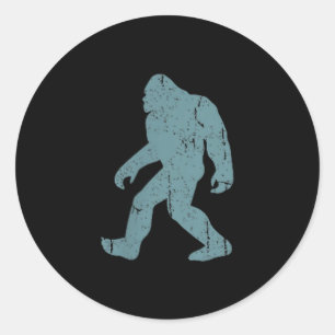 Minimalist Bigfoot Cket Logo Sasquatch Cryptid Coo Classic Round Sticker