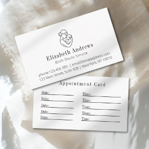 Minimalist Birth Doula Logo–Pregnancy & Maternity Appointment Card