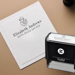 Minimalist Birth Doula Logo–Pregnancy & Maternity Self-inking Stamp