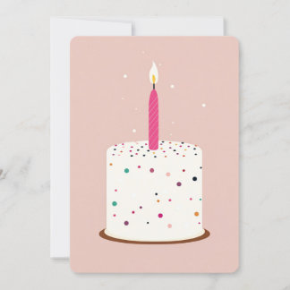 Minimalist Birthday Cake Card – Elegant Pastel Pin