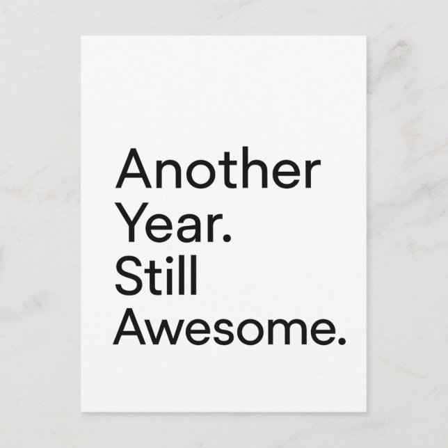 Minimalist Birthday Card for Adults (Front)