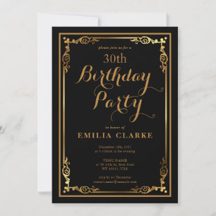 Minimalist Birthday Party Announcement Card