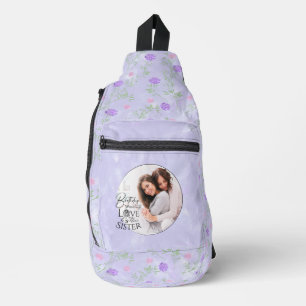 Minimalist Birthday Photo Calligraphy Sister Sling Bag