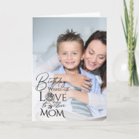 Minimalist Birthday Photo Frame Calligraphy Mom