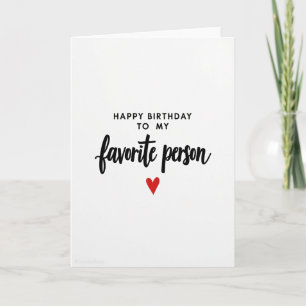 Minimalist Birthday Text Card