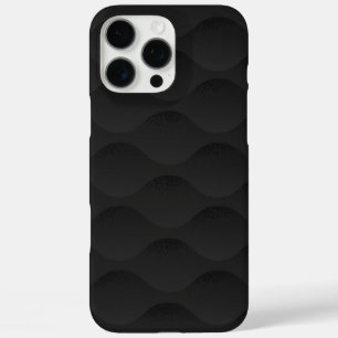 Minimalist Black 3D Waves Pattern iPhone 16 Pro Ma Max Case