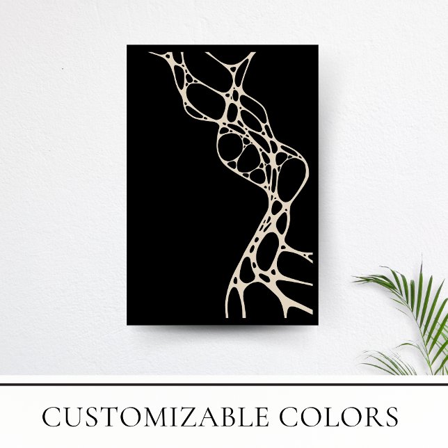 Minimalist Black and Cream Modern Abstract Art Poster (Creator Uploaded)