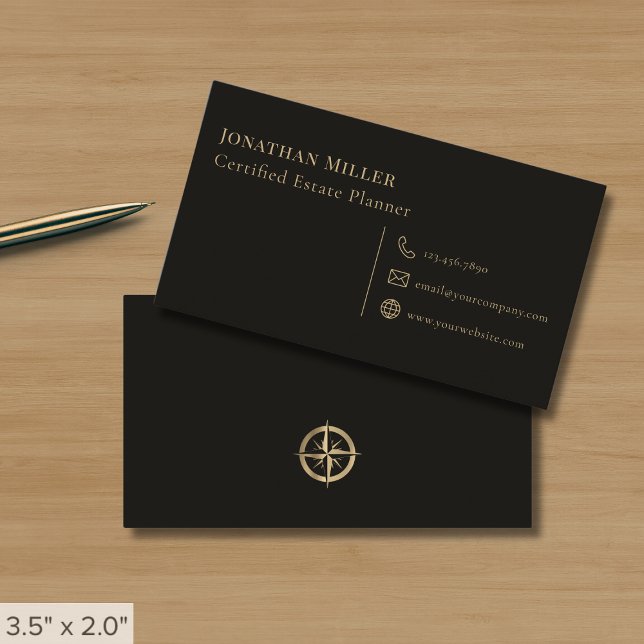 Minimalist Black and Gold Business Card (Creator Uploaded)