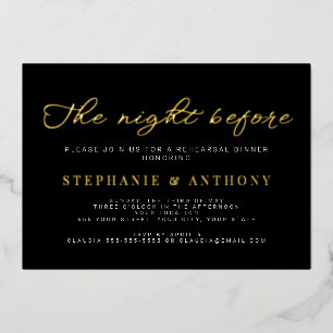 Minimalist Black and Gold The Night Before Wedding
