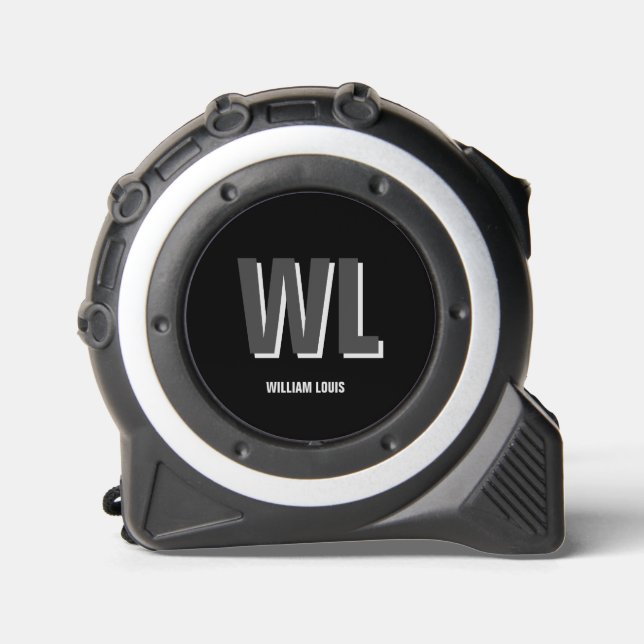 Minimalist Black and Grey Personalised Monogram  1 (Front)