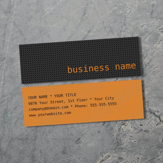 Minimalist Black and Orange Business Card (Creator Uploaded)