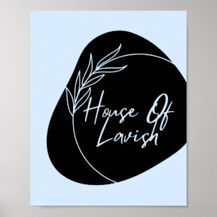 Minimalist Black and Powder Blue Modern Wall Art