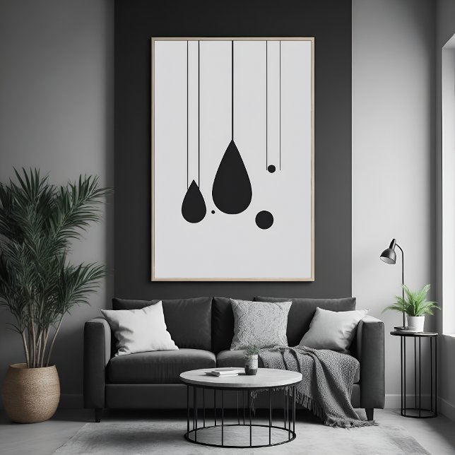 Minimalist Black and White Abstract Art  Poster (Creator Uploaded)