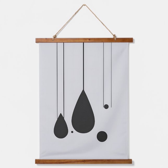 Minimalist Black and White Abstract Wall Art (Front)