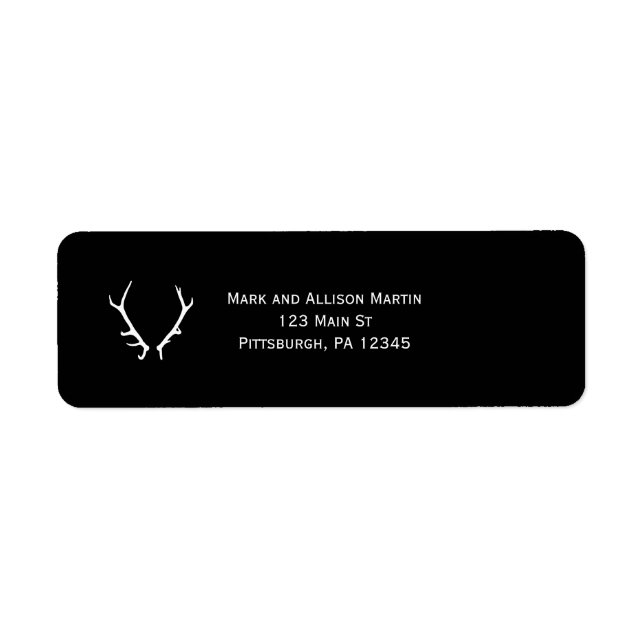 Minimalist Black and White Antlers (Front)