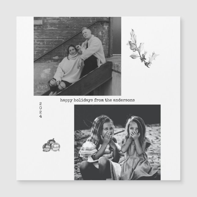 Minimalist Black and White Art Photo Christmas (Front)