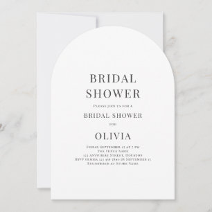 Minimalist Black and White Bridal Shower Invitation