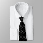 Minimalist Black and White Check Grid Pattern Tie<br><div class="desc">Minimalist Black and whiteCheck Grid Pattern Neck tie</div>