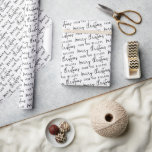 Minimalist Black and White Christmas Family Wrapping Paper<br><div class="desc">Minimalist Black and White Christmas Family Wrapping Paper</div>