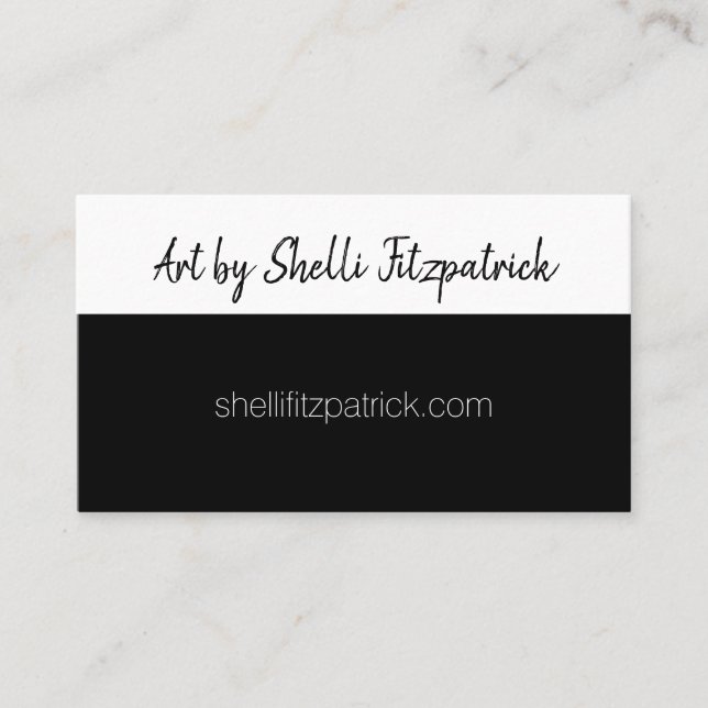 Minimalist Black and White Custom QR Code MV  Business Card (Front)