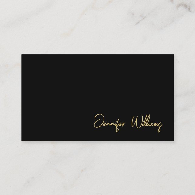 Minimalist Black and White Custom QR Code Script Business Card (Front)