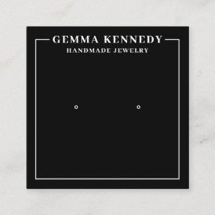 Minimalist Black and White Earring Display Card