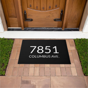 Minimalist black and white elegant doormat