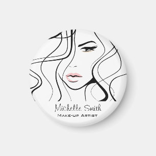 Minimalist Black and White Elegant Feminine Makeup Magnet