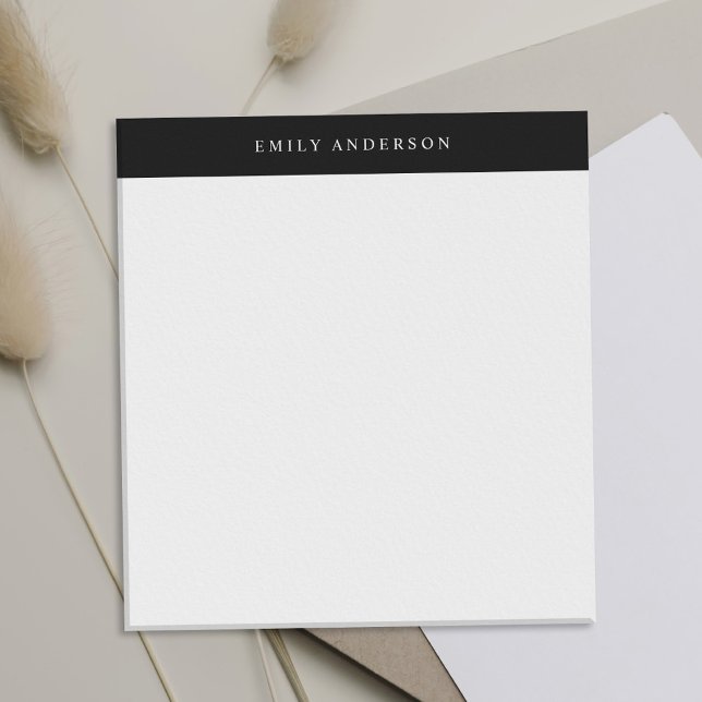 Minimalist Black and White Elegant Monogram Notepad (Creator Uploaded)