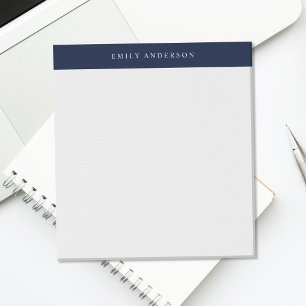 Minimalist Black and White Elegant Monogram Notepad