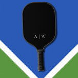 Minimalist Black and White Elegant Monogram Pickleball Paddle<br><div class="desc">Create your own custom pickleball paddle featuring minimalist design and elegant personalised monogram initials</div>
