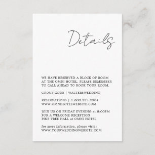 Minimalist Black and White Enclosure Card