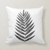 Minimalist Black and White Fern Drawing