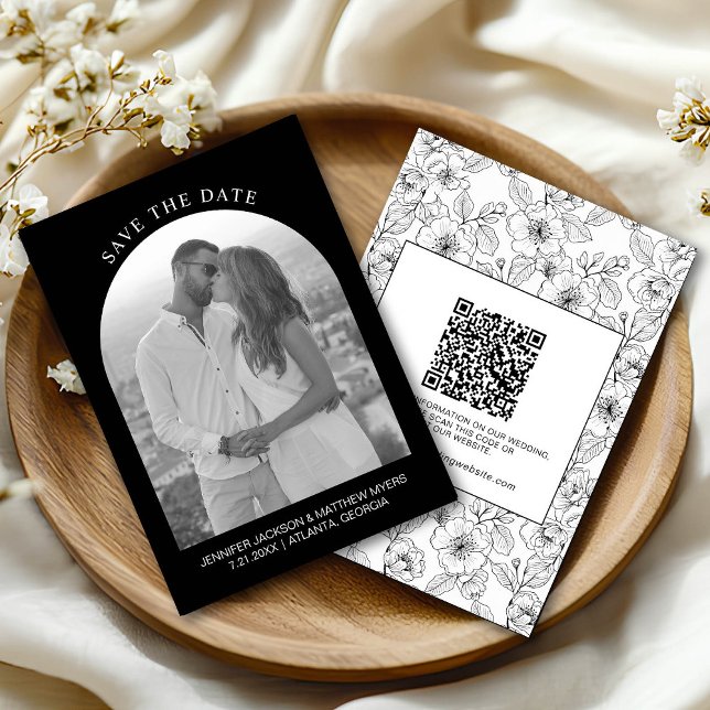 Minimalist Black and White Floral Photo Arch  (Creator Uploaded)