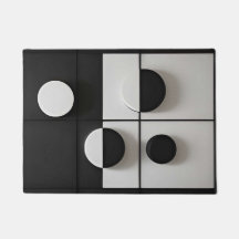 Minimalist Black and White Geometric Abstract Art