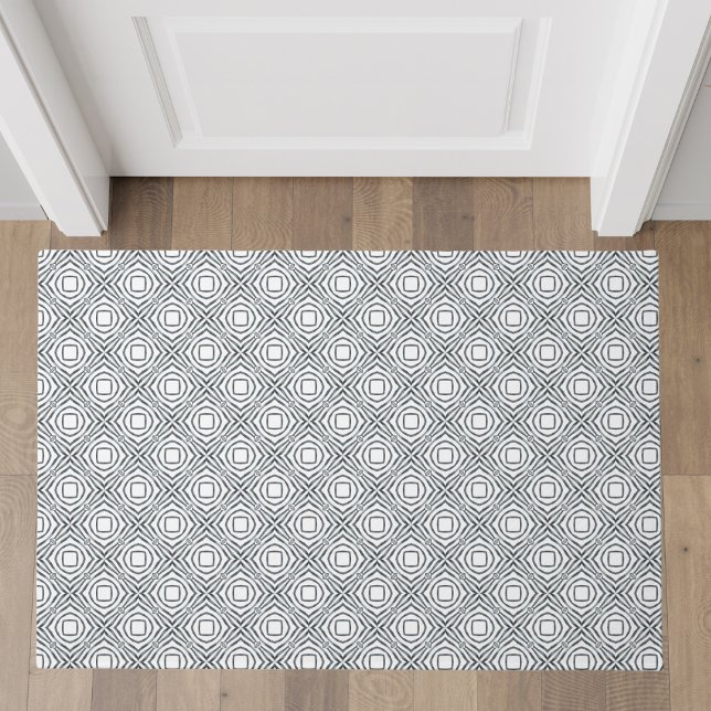 Minimalist Black and White Geometric Doormat (Creator Uploaded)