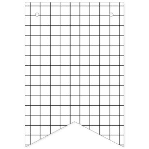 Minimalist Black And White Grid Bunting