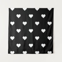 Minimalist Black and White Heart Pattern