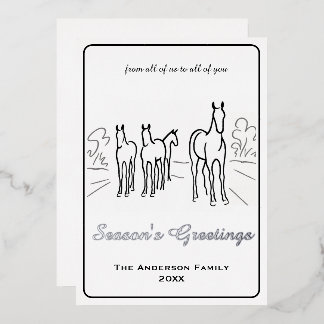 Minimalist Black and White Homecoming Wild horses