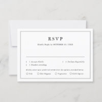 Minimalist Black and White Leaf Modern Wedding