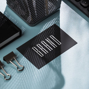 Minimalist black and white modern EMPIRE font Business Card