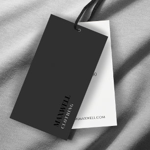 Minimalist Black and White Modern Hang Tags